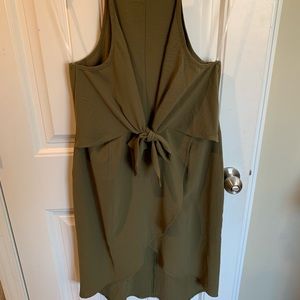 Olive Green tie dress
